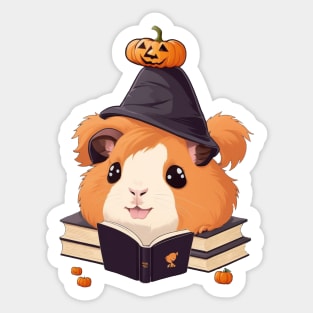 Cute witch guinea pig Sticker